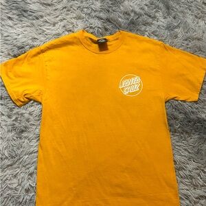 Santa Cruz Skateboards Mustard Yellow Short Sleeve Logo Tee